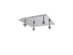 Giuseppe Polished Chrome Square 4 Light G9 Universal 40cm Flush Light (FRAME ONLY), For A Vast Range Of Glass Shades