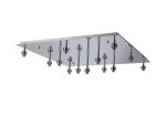 Giuseppe Polished Chrome Square 13 Light G9 Universal Flush Light (FRAME ONLY), For A Vast Range Of Glass Shades