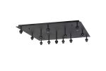 Giuseppe Satin Black Square 13 Light G9 Universal Flush Light (FRAME ONLY), For A Vast Range Of Glass Shades
