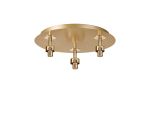 Giuseppe French Gold Round 3 Light G9 Universal 35cm Flush Light (FRAME ONLY), For A Vast Range Of Glass Shades