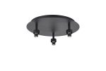 Giuseppe Satin Black Round 3 Light G9 Universal 35cm Flush Light (FRAME ONLY), For A Vast Range Of Glass Shades