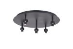 Giuseppe 45cm Satin Black Round 5 Light G9 Universal Flush Light (FRAME ONLY), For A Vast Range Of Glass Shades