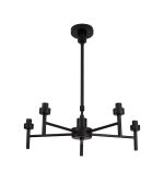 Giuseppe 50cm Satin Black 5 Light G9 Universal Telescopic/Semi Flush (FRAME ONLY), For A Vast Range Of Glass Shades
