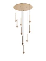 Giuseppe 50cm French Gold 9 Light G9 Universal 2.5m Round Multiple Pendant (FRAME ONLY), For A Vast Range Of Glass Shades