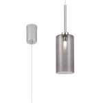 Giuseppe 10cm Single Pendant 2m, 1 x G9, Polished Chrome/Smoked Type A Shade