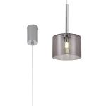 Giuseppe 15cm Single Pendant 2m, 1 x G9, Polished Chrome/Smoked Type C Shade