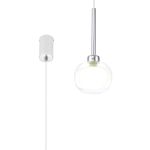 Giuseppe 12cm Single Pendant 2m, 1 x G9, Polished Chrome/Frosted/Clear Type M Shade