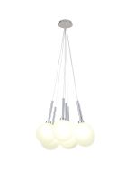 Giuseppe 42cm Cluster Pendant 1.5m, 7 x G9, Polished Chrome/Frosted Type G Shade