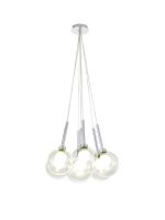 Giuseppe 42cm Cluster Pendant 1.5m, 7 x G9, Polished Chrome/Clear/Frosted Type G Shade