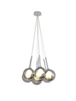 Giuseppe 42cm Cluster Pendant 1.5m, 7 x G9, Polished Chrome/Smoked/Frosted Type G Shade