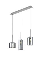 Giuseppe Linear Pendant 2m, 3 x G9, Polished Chrome/Chrome Type A,B,C Shade