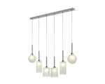 Giuseppe Linear Pendant 2m, 6 x G9, Polished Chrome/Frosted Type A,B,G Shade