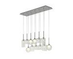 Giuseppe Linear Pendant 2m, 12 x G9, Polished Chrome/Clear/Frosted Type A,B,C,G Shade