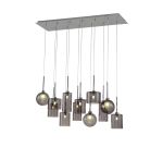 Giuseppe Linear Pendant 2m, 12 x G9, Polished Chrome/Smoked/Frosted Type A,B,C,G Shade