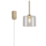 Giuseppe 15cm Single Pendant 2m, 1 x G9, French Gold/Clear Type C Shade