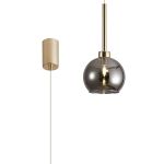 Giuseppe 14cm Single Pendant 2m, 1 x G9, French Gold/Smoked Type F Shade
