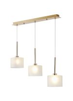 Giuseppe Linear Pendant 2m, 3 x G9, French Gold/Frosted Type C Shade