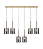 Giuseppe Linear Pendant 2m, 6 x G9, French Gold/Chrome Type B Shade