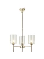 Giuseppe 52cm Telescopic/Semi Flush, 3 x G9, French Gold/Clear Type B Shade