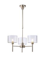 Giuseppe 55cm Telescopic/Semi Flush, 3 x G9, French Gold/Clear Type C Shade