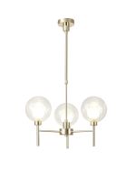 Giuseppe 54cm Telescopic/Semi Flush, 3 x G9, French Gold/Clear/Frosted Type G Shade
