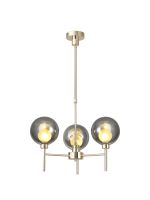 Giuseppe 54cm Telescopic/Semi Flush, 3 x G9, French Gold/Chrome/Frosted Type G Shade