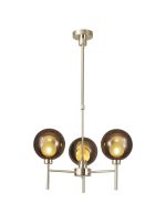 Giuseppe 54cm Telescopic/Semi Flush, 3 x G9, French Gold/Copper/Frosted Type G Shade