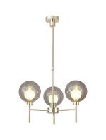 Giuseppe 54cm Telescopic/Semi Flush, 3 x G9, French Gold/Smoked/Frosted Type G Shade