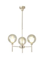 Giuseppe 54cm Telescopic/Semi Flush, 3 x G9, French Gold/Cognac/Frosted Type G Shade