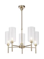 Giuseppe 60cm Telescopic/Semi Flush, 5 x G9, French Gold/Clear Type A Shade