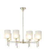 Giuseppe 82cm Telescopic/Semi Flush, 8 x G9, French Gold/Frosted Type B Shade