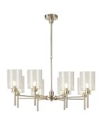 Giuseppe 82cm Telescopic/Semi Flush, 8 x G9, French Gold/Clear Type B Shade