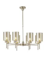 Giuseppe 82cm Telescopic/Semi Flush, 8 x G9, French Gold/Cognac Type B Shade
