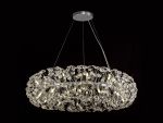 Hiphonic 100cm Ring Pendant 26 Light G9 Polished Chrome/Crystal
