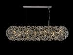 Hiphonic Oblong Linear Pendant 14 Light G9 Polished Chrome / Crystal (44 extra sets of crystal)