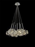 Hiphonic 51cm 7 Light G9 1.5m Cluster Pendant With Polished Chrome/Crystal Shade