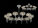 Hiphonic 102cm 12 Light G9 Telescopic Light With Polished Chrome/Crystal Shade