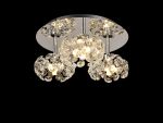 Hiphonic Round 3 Light G9 35cm Flush Light With Polished Chrome/Crystal Shade
