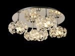 Hiphonic 45cm Round 5 Light G9 Flush Light With Polished Chrome/Crystal Shade