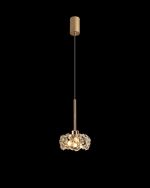 Hiphonic 17cm 1 Light G9 2m Single Pendant With French Gold/Crystal Shade