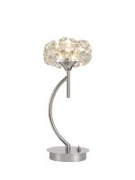 Hiphonic 1 Light G9 Vertical Crystal Table Lamp, Polished Chrome & Clear Crystal Shade