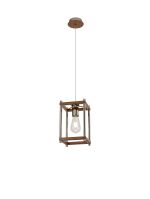 Zaragoza Pendant, 1 x E27, Walnut/Polished Nickel