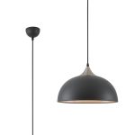 Illy 38cm Small Single Pendant, 1 x E27, Graphite/Satin Nickel Metal Shade