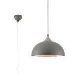 Illy 38cm Small Single Pendant, 1 x E27, Sand Grey/Satin Nickel Metal Shade