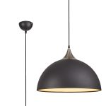 Illy 50cm Large Single Pendant, 1 x E27, Graphite/Satin Nickel Metal Shade