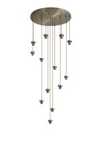 Zenth 80cm Antique Brass 13 Light E27 4m Round Multiple Pendant (FRAME ONLY)