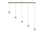 Zenth Satin Nickel 5 Light E27 2m Linear Multiple Pendant (FRAME ONLY)