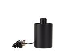 Zenth Satin Black 1 LIght E27 15cm Uplight Table Lamp Without Shade,