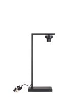 Zenth Satin Black 1 Light E27 59cm Downward Table Lamp Without Shade,