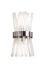 Menoonda 2 Light E14, Wall Light E14, Polished Nickel / Clear Glass